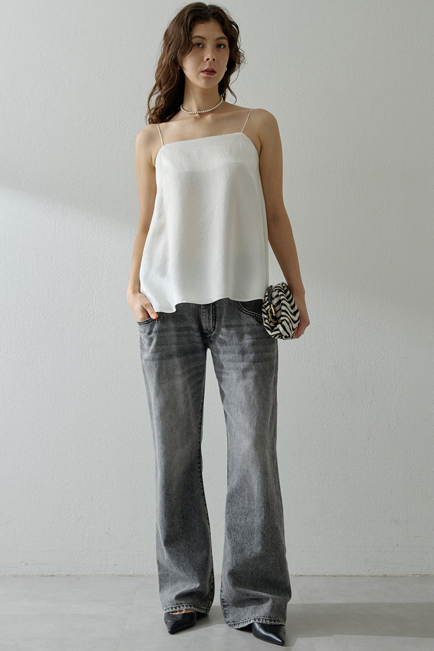 Whim Gazette(ウィム ガゼット)｜サテンキャミソール/オフホワイト の