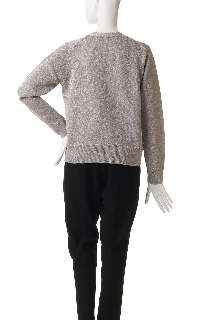 ebure(エブール)｜ブライトラメリリヤーン Vネックニットカーディガン