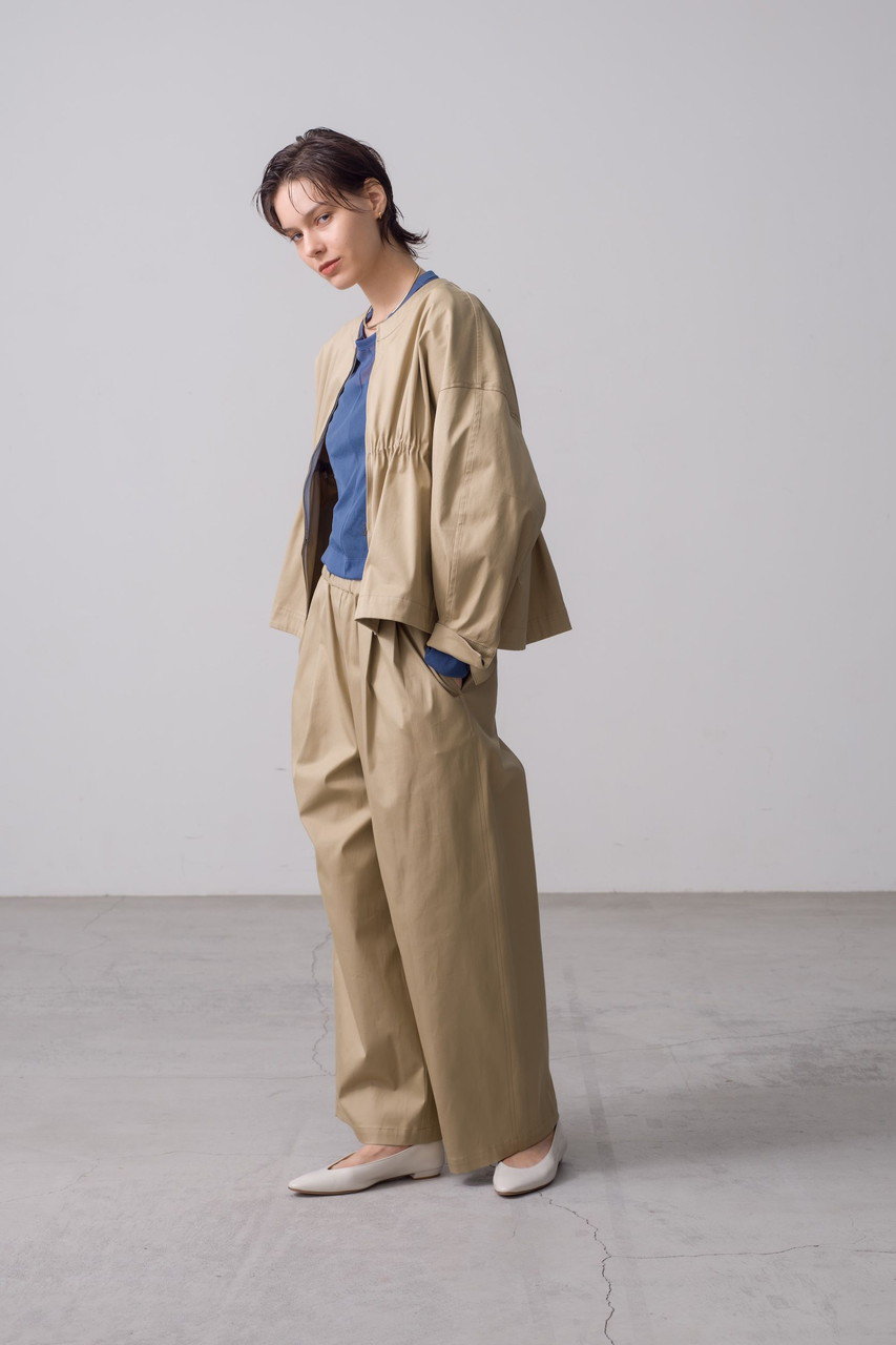 ebure(エブール)｜【店舗限定】ハイカウントチノ タックパンツ