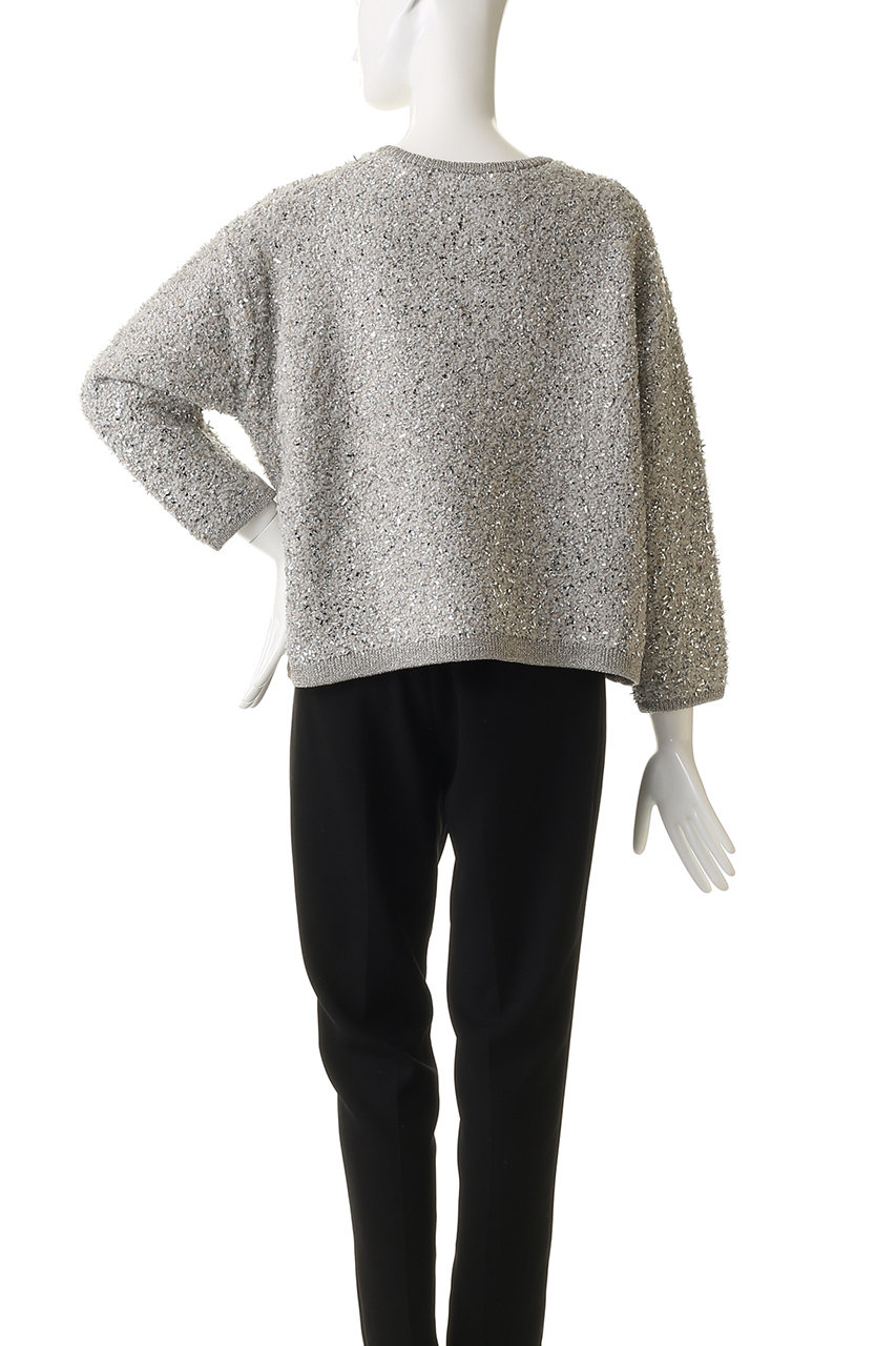 ebure(エブール)｜ブライトヤーンジャカード クルーネックニット