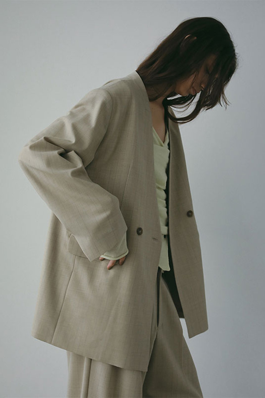 ETRE TOKYO(エトレトウキョウ)｜サイロスパンノーカラーダブルブレスト