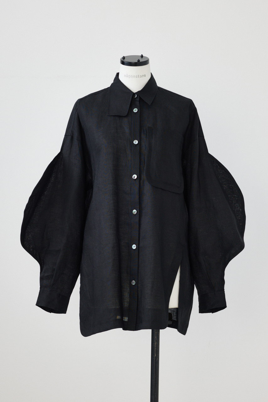 nagonstans(ナゴンスタンス)｜リネンポプリン ボリュームSleeve シャツ