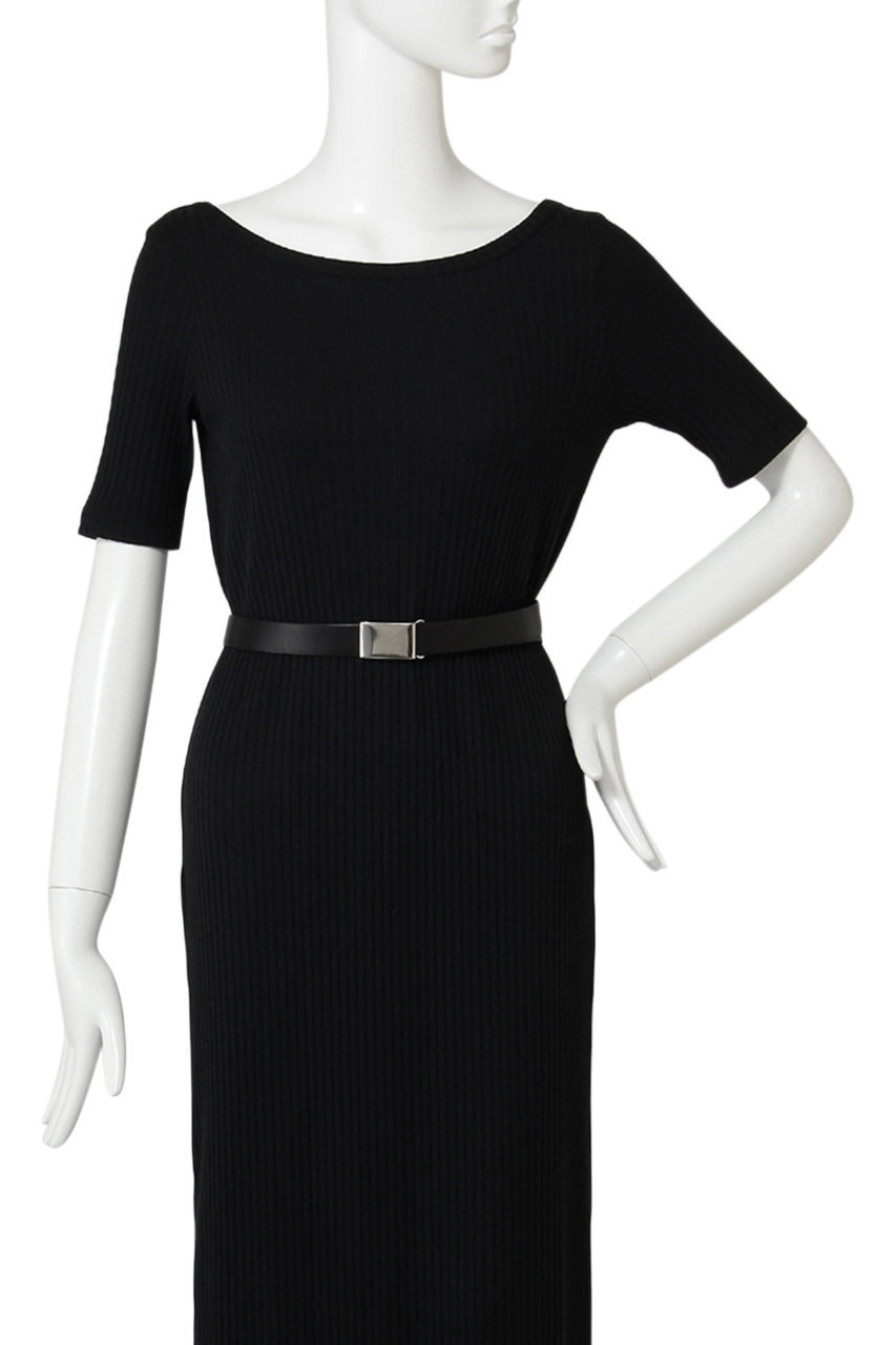 YLEVE(イレーヴ)｜レザー バックルド ベルト/ブラック/シルバー の通販