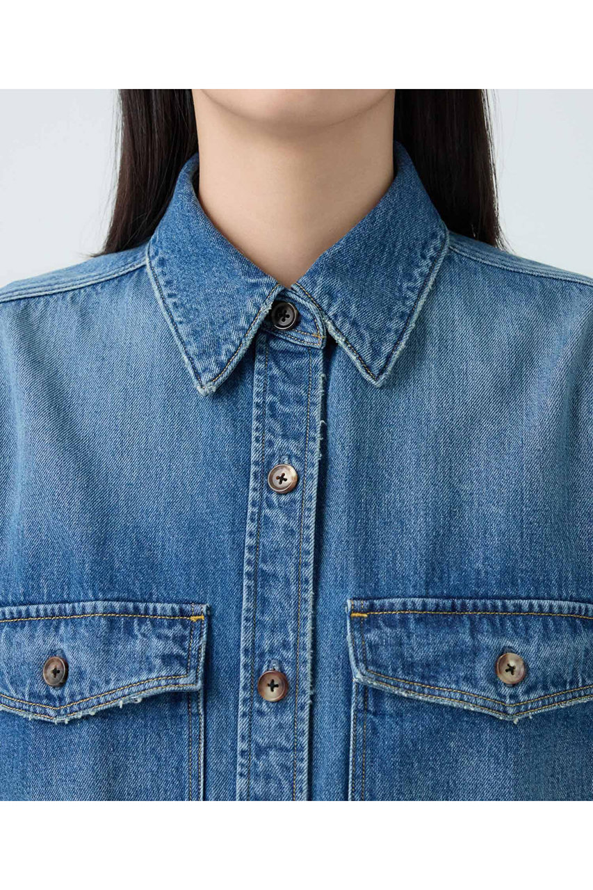 Chaos(カオス)｜【WHY NOT NOW】リバーランチデニムシャツ/ブルー の