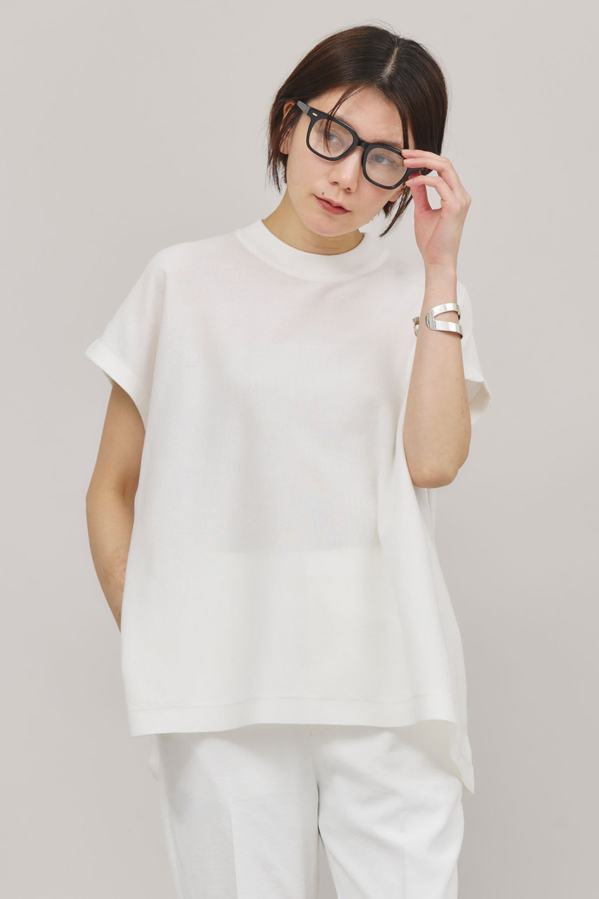 Curensology(カレンソロジー)｜ニットフレアトップス/ホワイト の通販