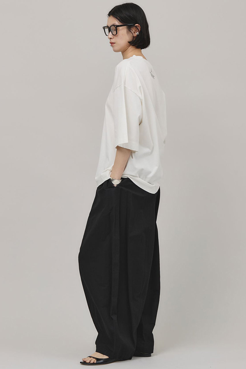 Curensology(カレンソロジー)｜コットンリネンドロストパンツ/ブラック