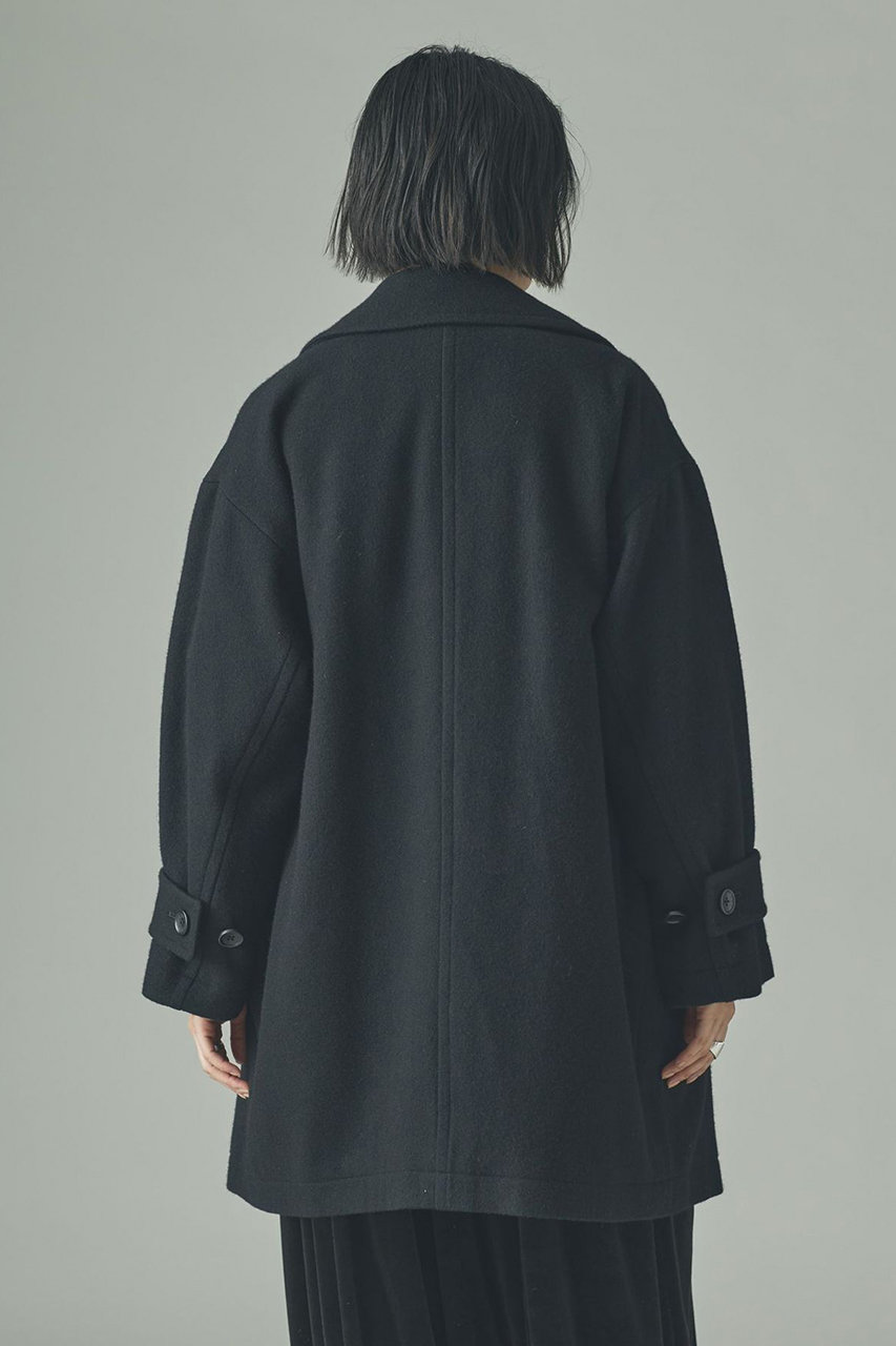 Curensology(カレンソロジー)｜メルトンPコート/ブラック の通販