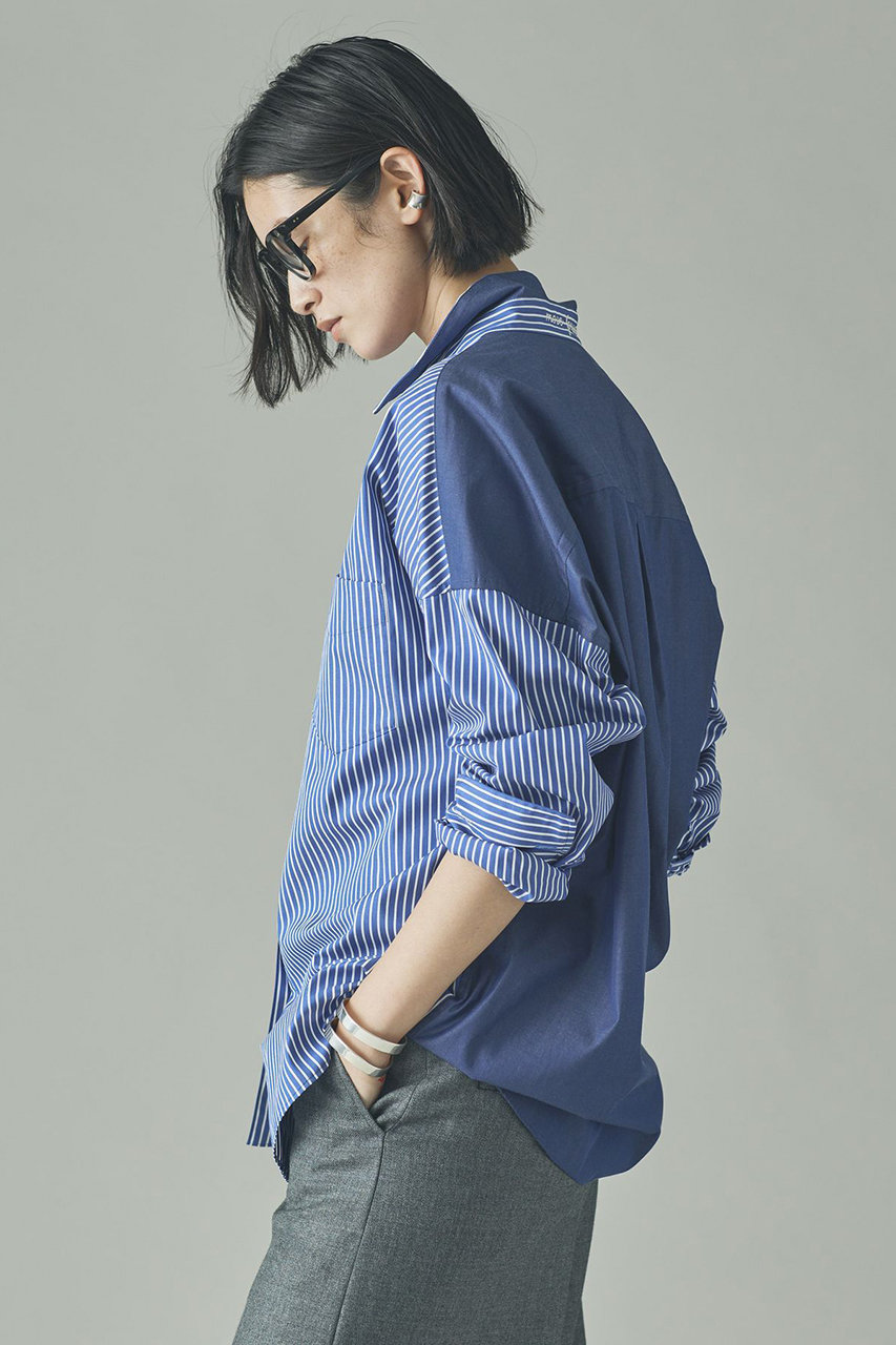 Curensology(カレンソロジー)｜〈&RC〉ビッグシャツコンビ/ネイビー の