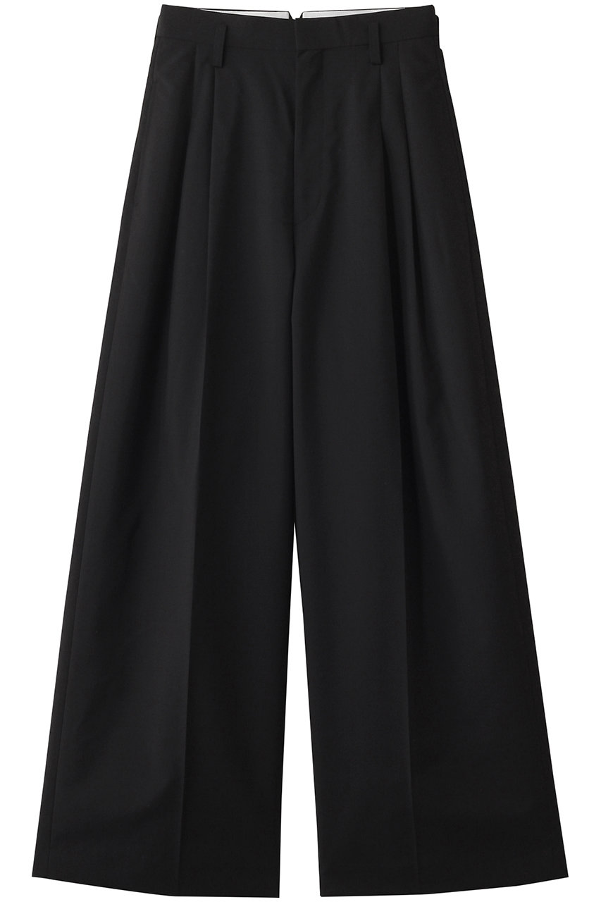 BLAMINK(ブラミンク)｜タックワイドパンツ/ブラック の通販｜ELLESHOP