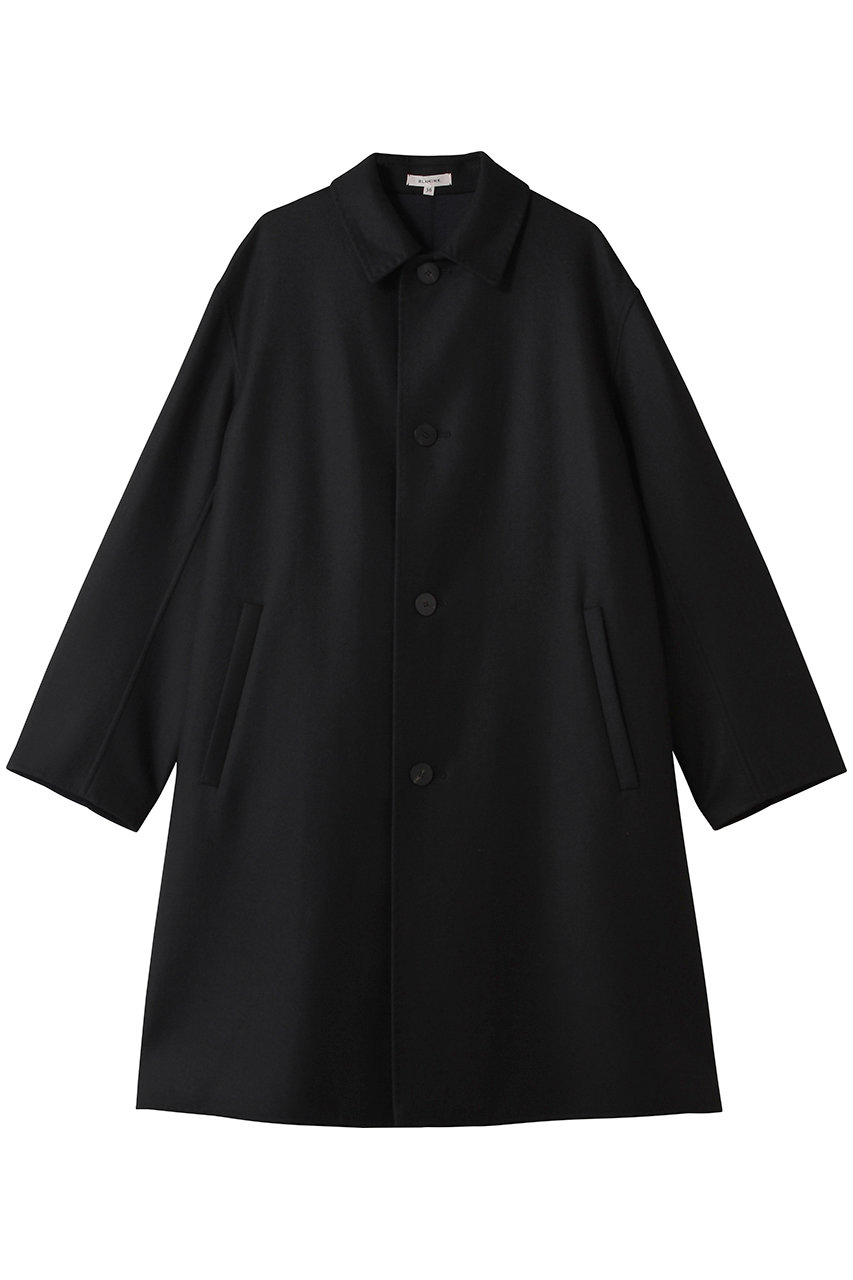 BLAMINK(ブラミンク)｜ダブルフェイスレギュラーカラーコート/ブラック