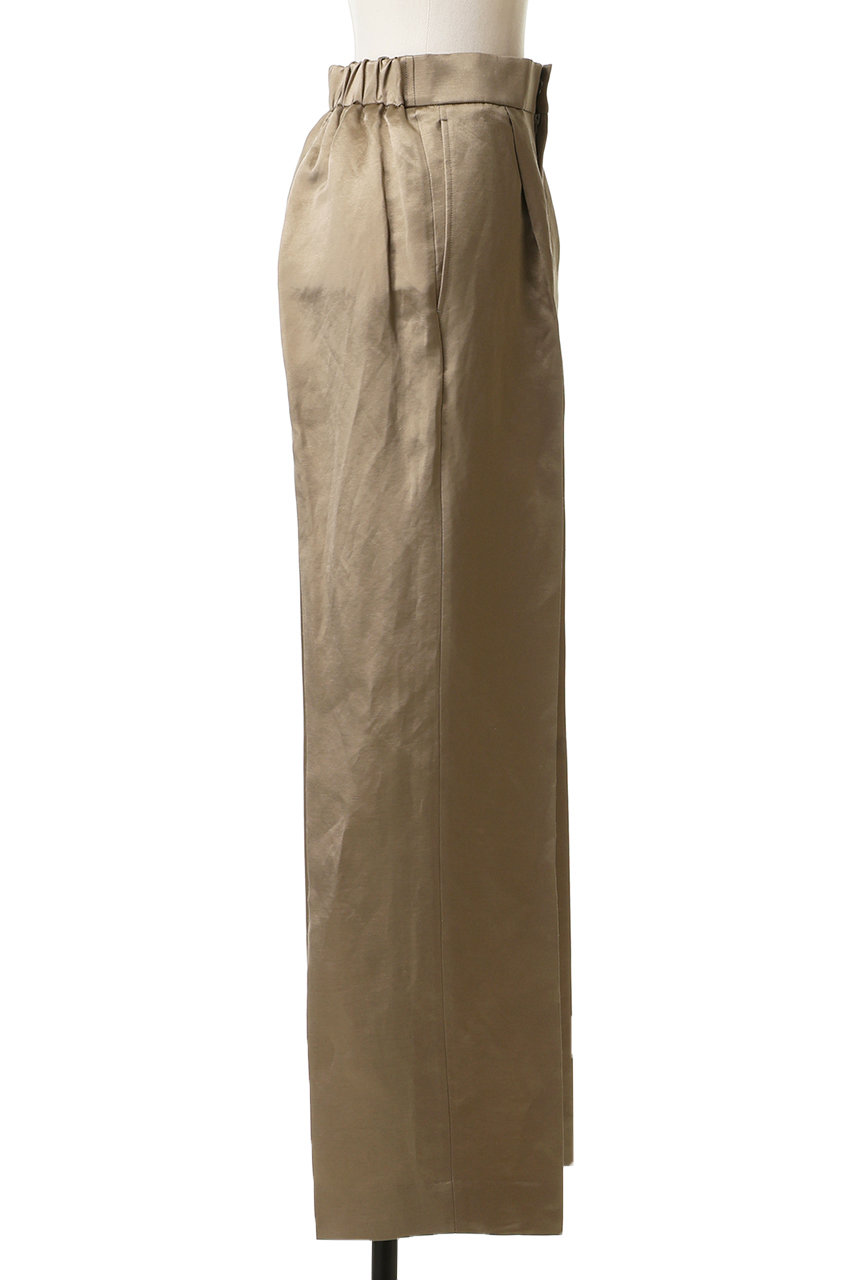 BLAMINK(ブラミンク)｜バックギャザーストレートパンツ/ベージュ の