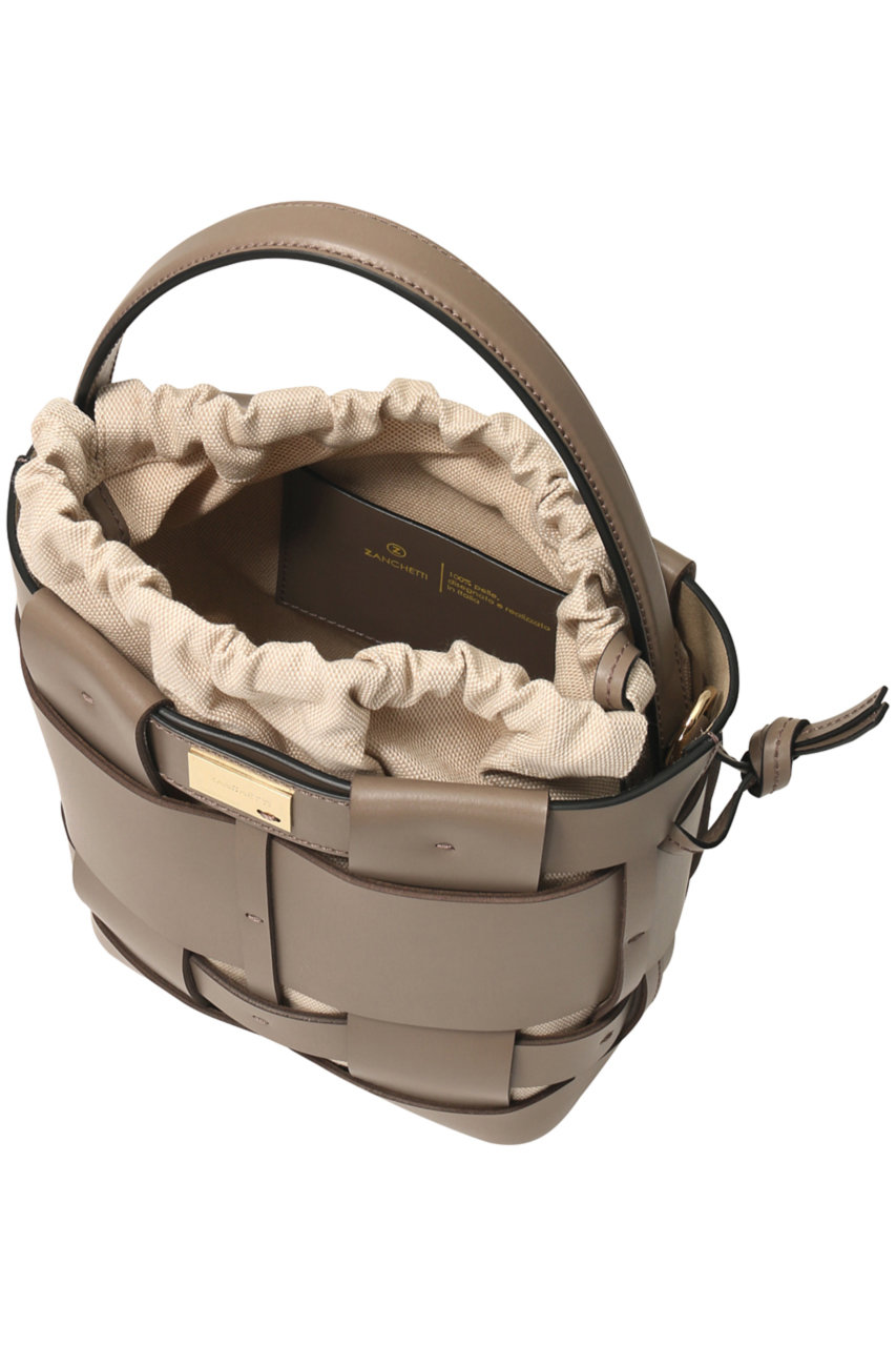 ZANCHETTI(ザンケッティ)｜WOVEN BUCKET SMALL/ブラック の通販