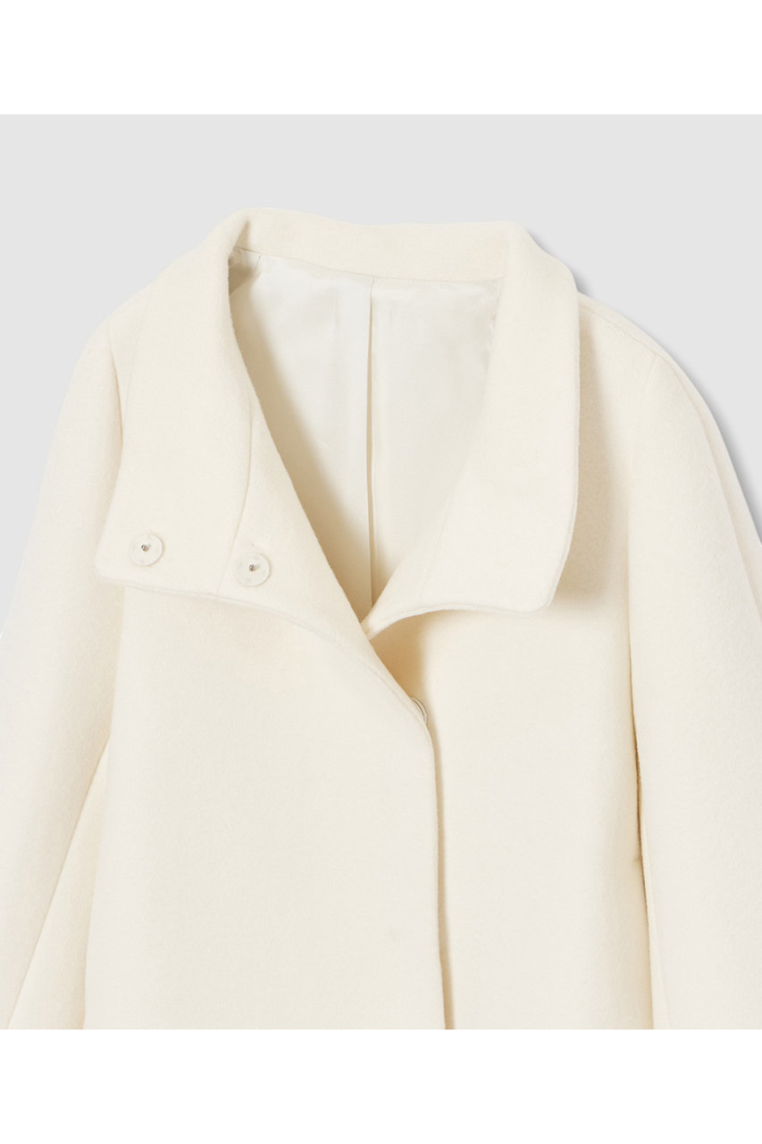 ANAYI(アナイ)｜ウールビーバーショートコート/ホワイト の通販