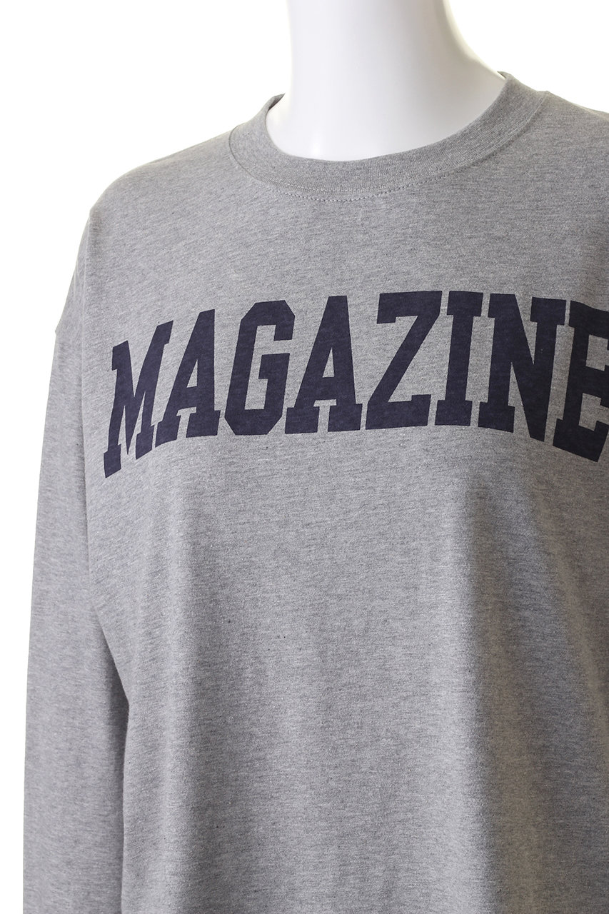 THIRD MAGAZINE(サードマガジン)｜ロゴプリントロンT/杢グレー の通販