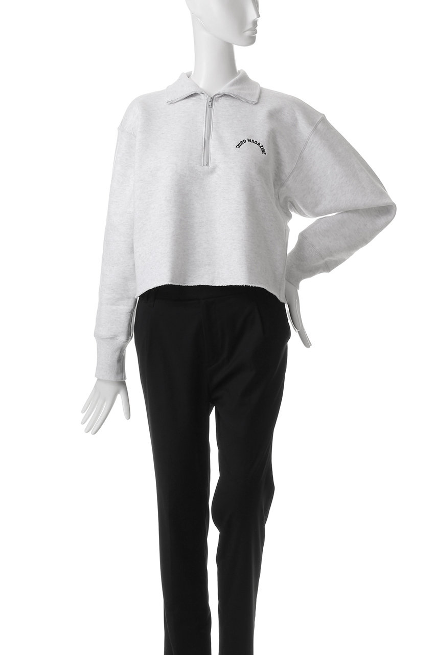 THIRD MAGAZINE(サードマガジン)｜ハーフジップロゴスウェット/杢