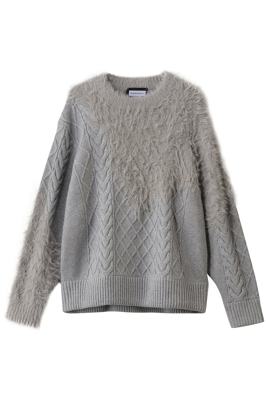 楽天ポイント還元】MAISON SPECIAL 【UNISEX】ケーブルシャギーMIX