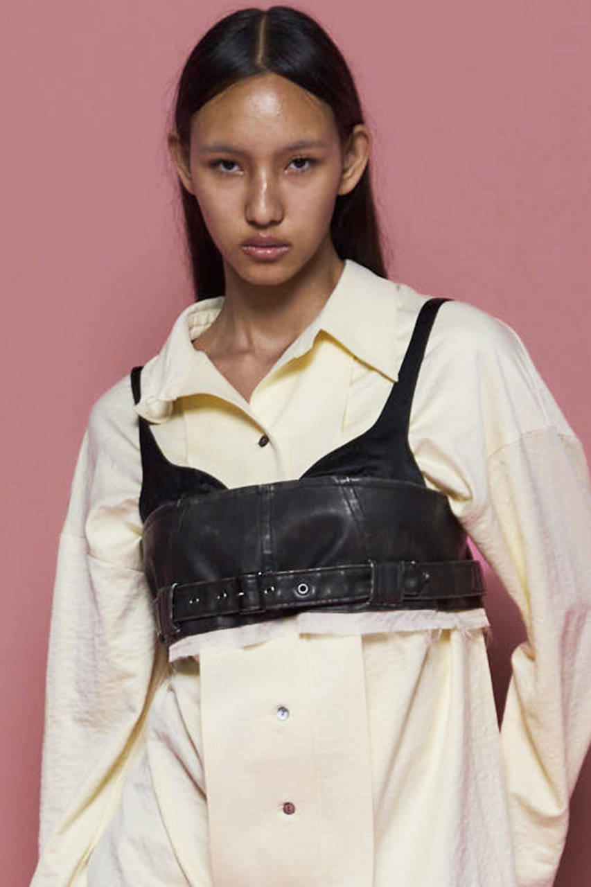 MAISON SPECIAL(メゾンスペシャル)｜Belted faux Leather Bustier