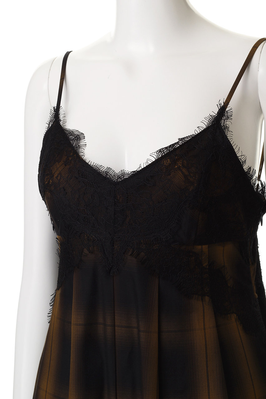 MAISON SPECIAL(メゾンスペシャル)｜Plaid Lace Camisole All-In-One