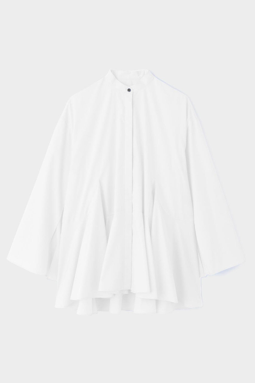 LE PHIL(ル フィル)｜タイプライターペプラムシャツ/ホワイト の通販