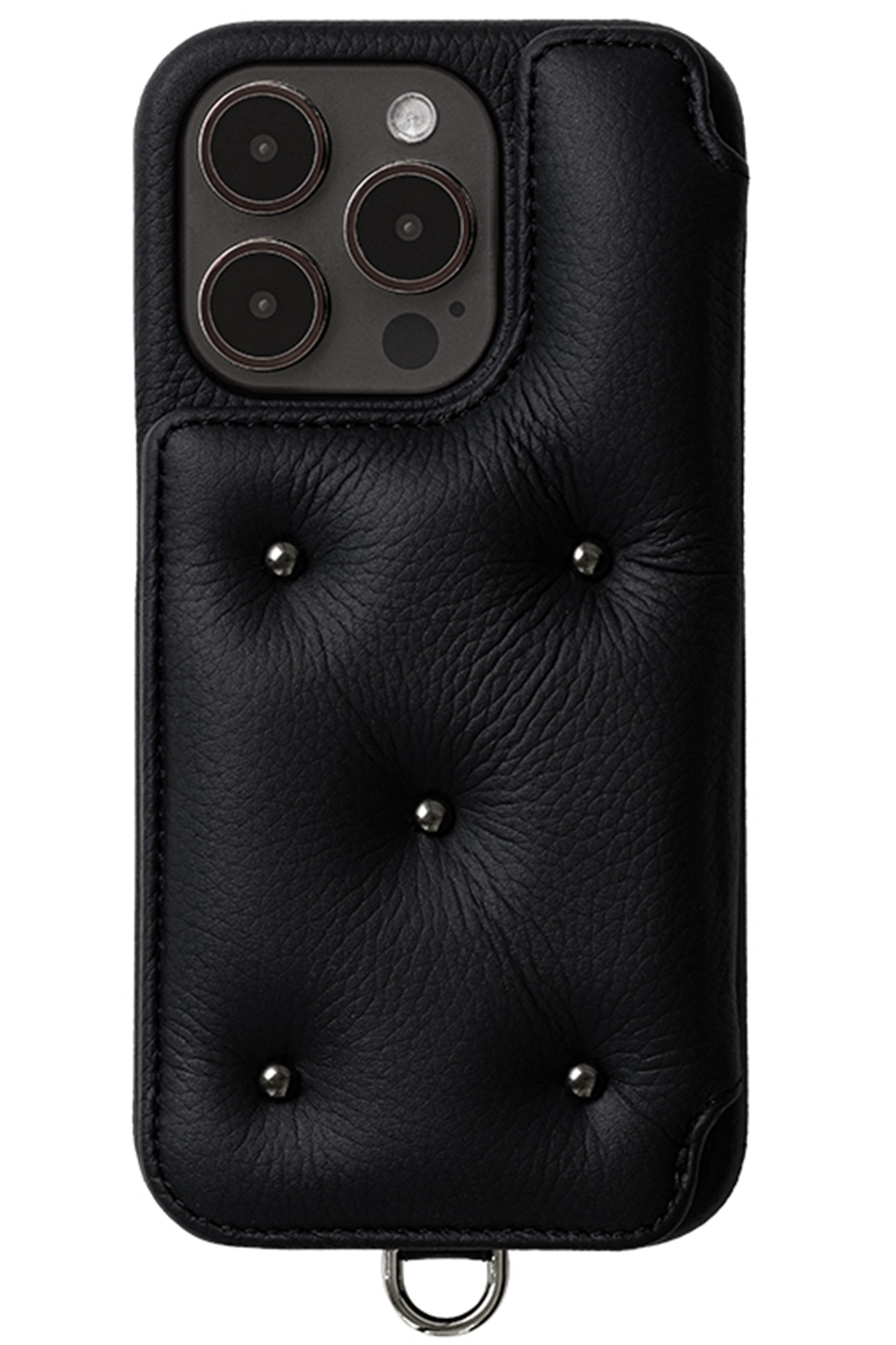 DEMIU(デミュウ)｜iPhone15 BALLON CINQ/ブラック×ブラックスタッズ の