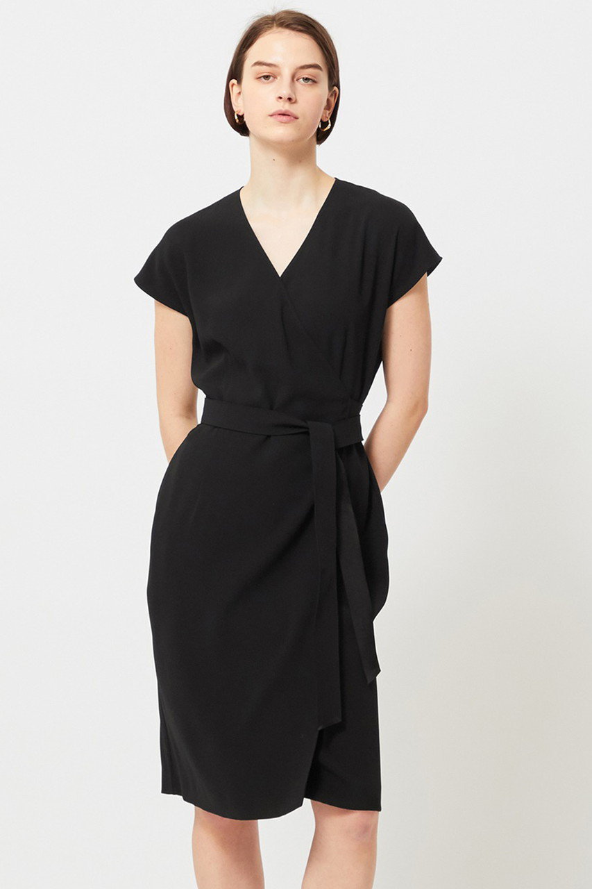 BEIGE，(ベイジ，)｜CINDY（シンディ）/ラップドレス/Black × Black の