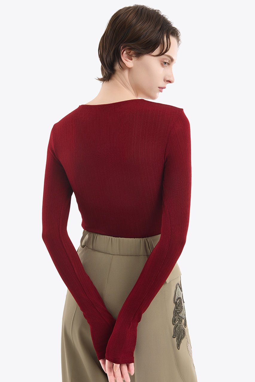 MURRAL(ミューラル)｜Twist トップス/レッド の通販｜ELLESHOP・(エル