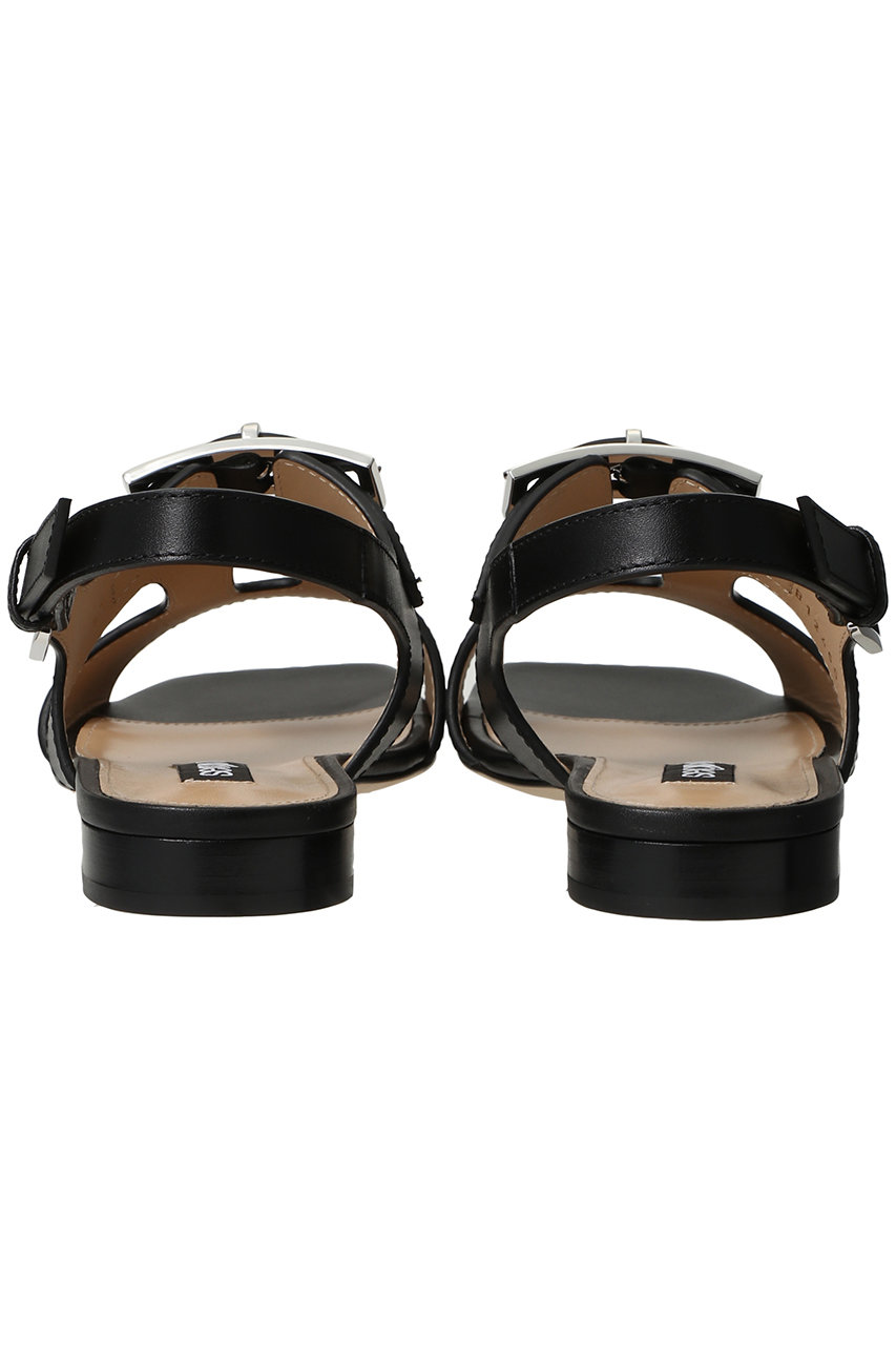 Sergio Rossi(セルジオ ロッシ)｜srNORA フラットサンダル/ブラック の