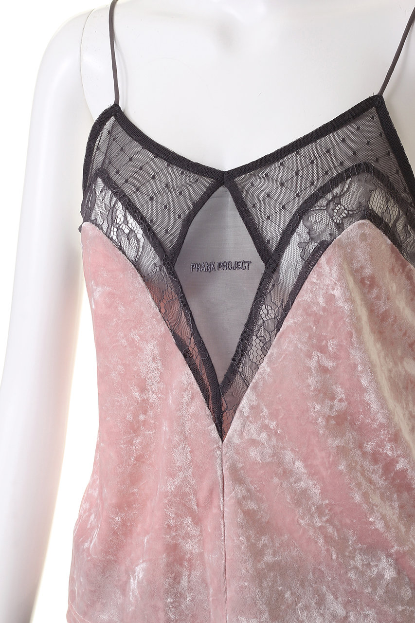 PRANK PROJECT(プランク プロジェクト)｜クラッシュベロアレースキャミ