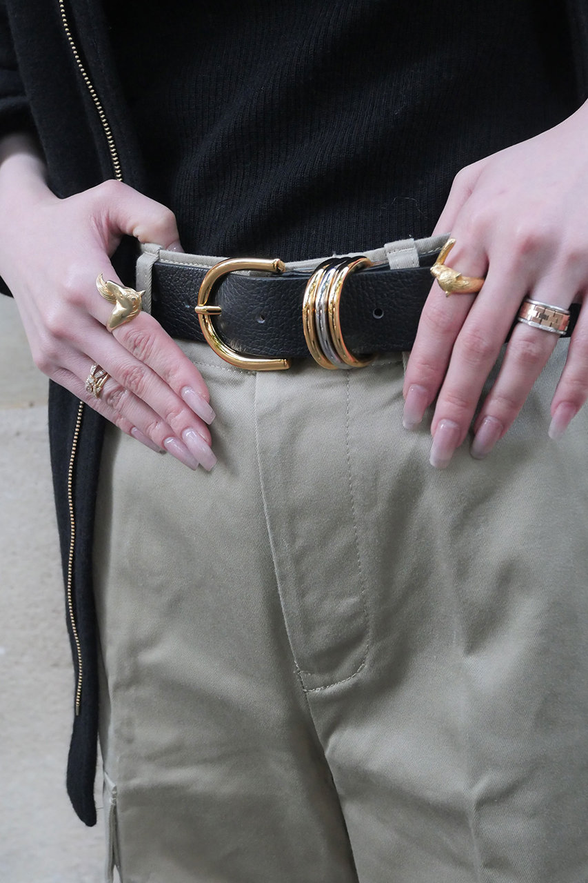 aLORS(アロー)｜【予約販売】Cintura anello di enigma ベルト/Nero