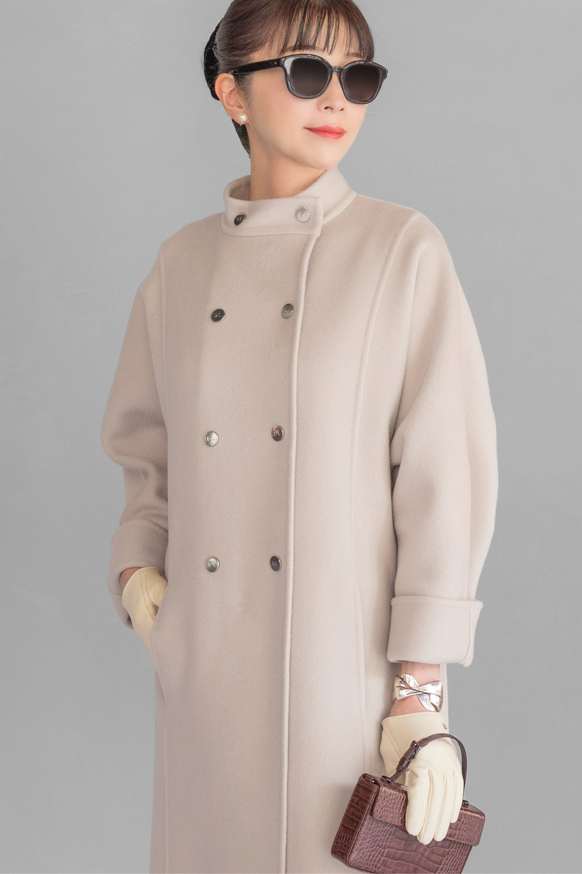 DAISY LIN(デイジーリン)｜Double Face “High-end Coat”/パウダー