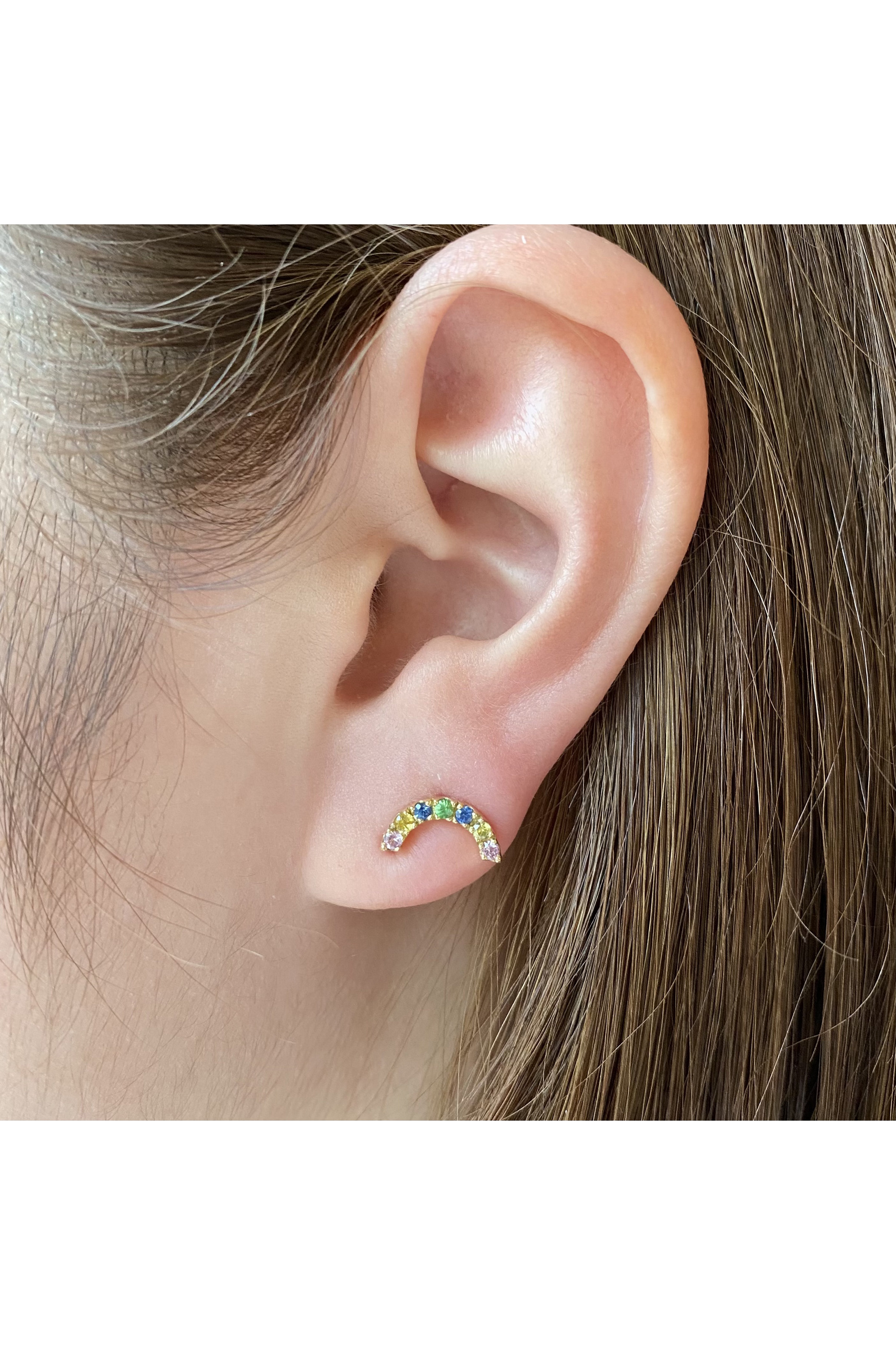 Bijou de M(ビジュードエム)｜レインボーピアス L（片耳用）/イエロー