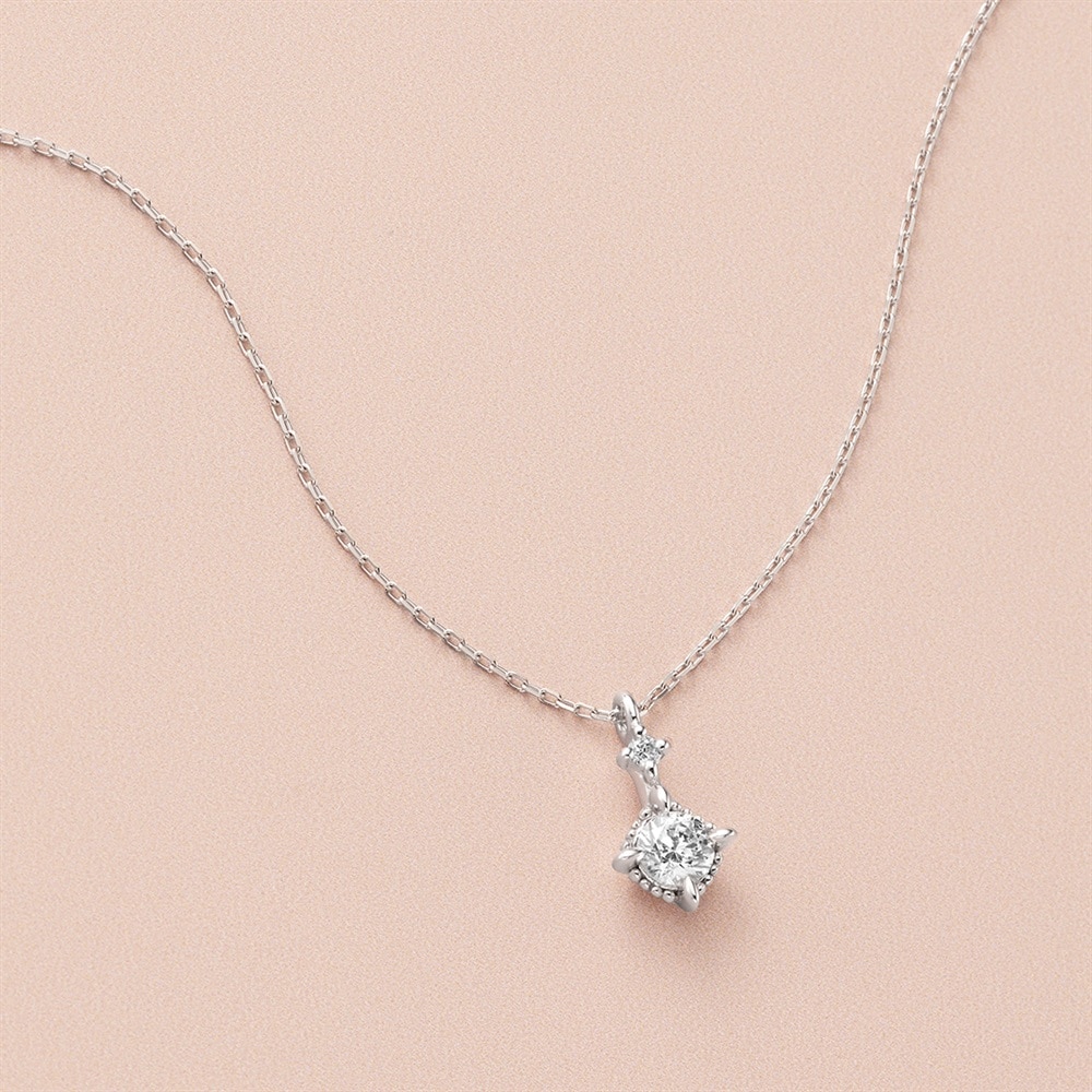 K10ホワイトゴールド/シルバー ネックレス | 152546623204 | 【公式