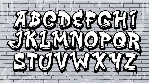 グラフィティ・フォントヒップホップ・フォント ストリート・アート
