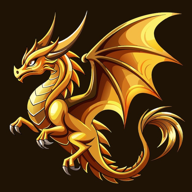 ゴールドドラゴンのイラスト 画像 - Freepikで無料ダウンロード