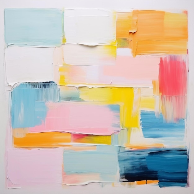 彩色笔触抽象油画背景AI 生成| Premium AI 生成图像