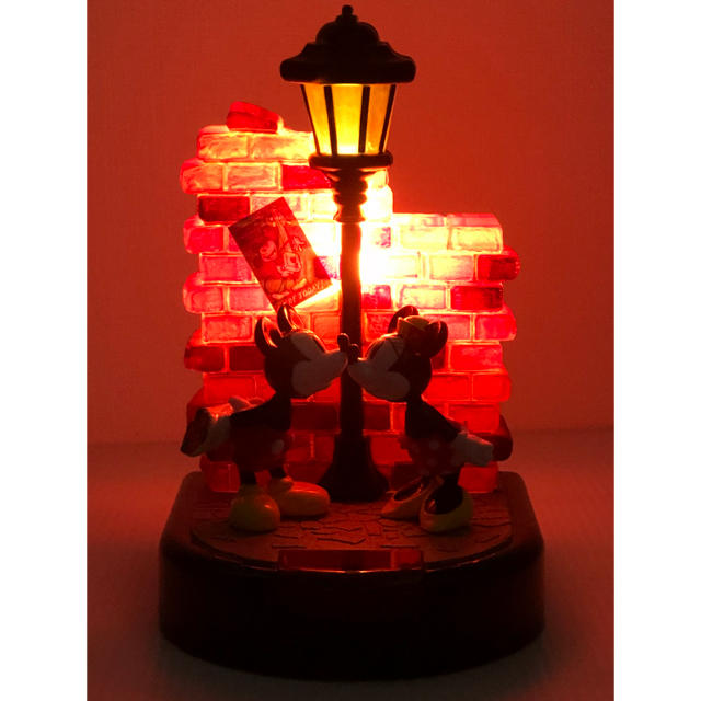 Disney - （ 美品 ）Disney ミッキー&ミニー「 Kiss In Lamp 」ランプ