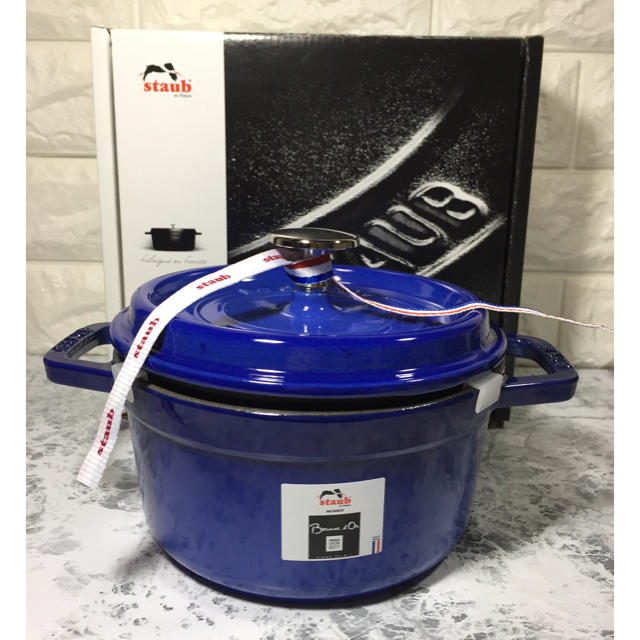 STAUB - ストウブ ココットラウンド16cm ロイヤルブルー 生涯保証付