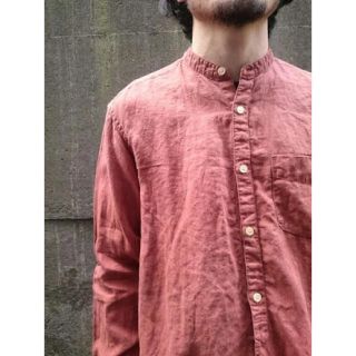 nest Robe - オーバーダイリネンバンドカラーシャツの通販 by ふー's