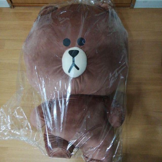 セイコーマート数量限定 LINE ブラウン Bigぬいぐるみの通販 by ナナ