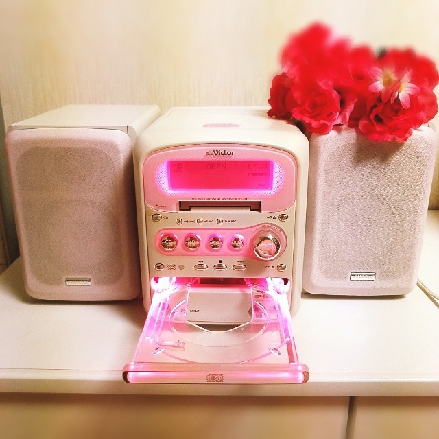 Victor - VIctor CDMDコンポ ピンクの通販 by ピンク's shop｜ビクター