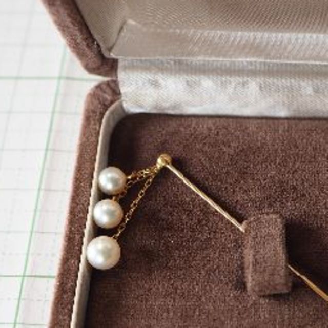 MIKIMOTO - ミキモト mikimoto 本真珠 パール ドロップ ピンブローチ