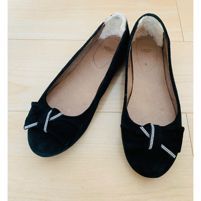 UGG - アグ UGG バレエシューズ フラットシューズ ムートン リボン