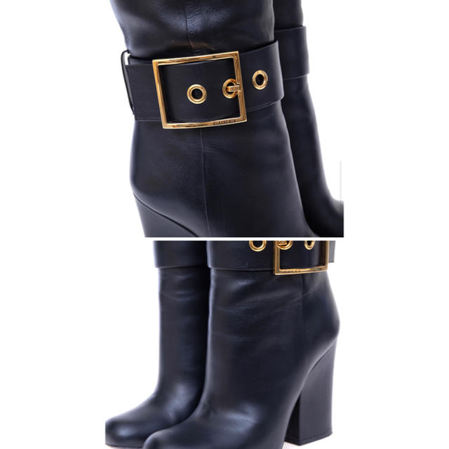 GUCCI - 白馬様専用 GUCCI本革ブラックレザーロングブーツバックル付
