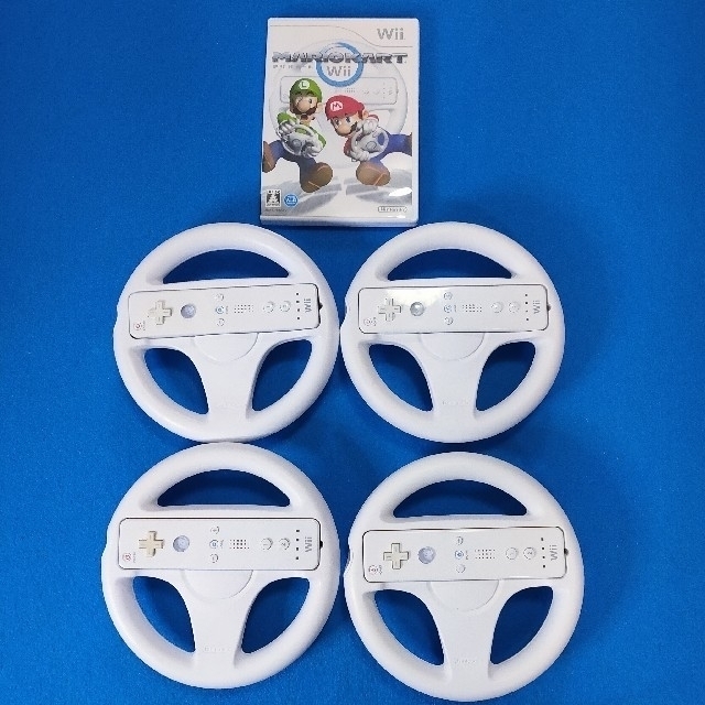 即決】 wii 本体 マリオカート ハンドル リモコン 4人用 任天堂Wii 4人