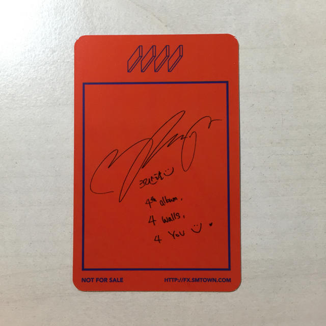 f(x)4walls クリスタル トレカの通販 by 芋けんぴ｜ラクマ