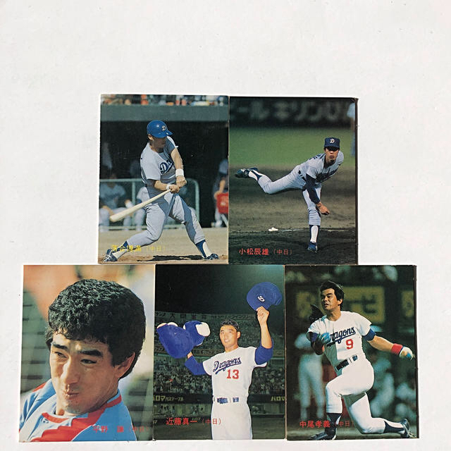 中日ドラゴンズ - 中日1987年【カルビープロ野球チップス】落合、小松