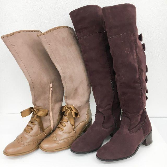 LIZLISA ロングブーツ】 color:023(ブラウン) サイズ24cm LIZLISA