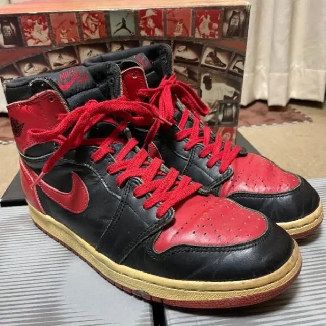 NIKE - 85年製 ナイキ AIR JORDAN 1 エアジョーダン 1 オリジナル 黒赤