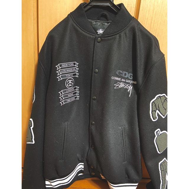 COMME des GARCONS - 【確実正規】stussy cdg varsity jacket XLの通販