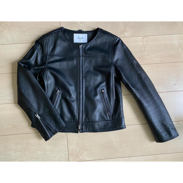 SLOBE IENA - SLOBE IENA ノーカラーライダースジャケット 羊革サイズ